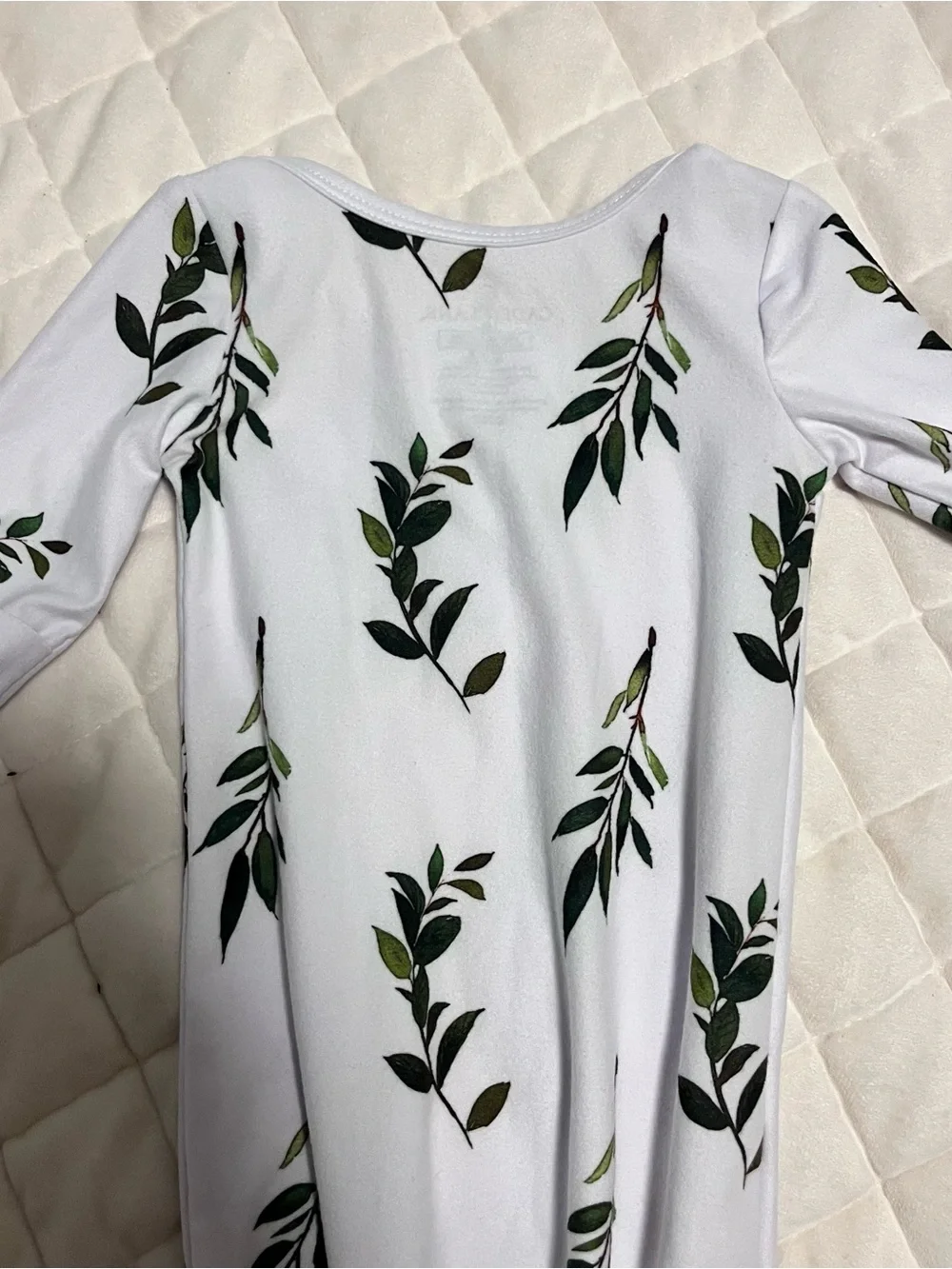 Caden Lane Greenery print knot gown Size 0-3 months